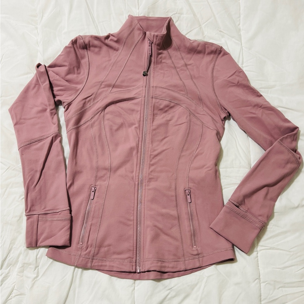 Lululemon Defined Jacket Rose Pink Mauve sz 8 good condition